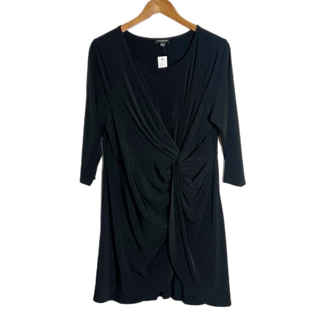 Lane Bryant Gathered Front Jersey Mini Dress
